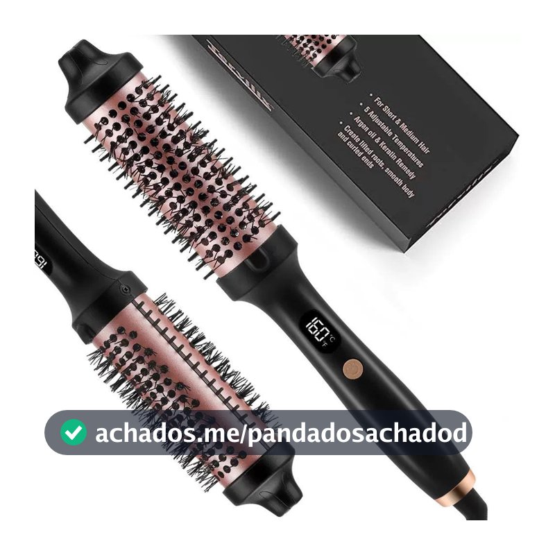 Escova Alisador Elétrica Quente Cabelo Com 2 Em1 Modelador 110V 220V