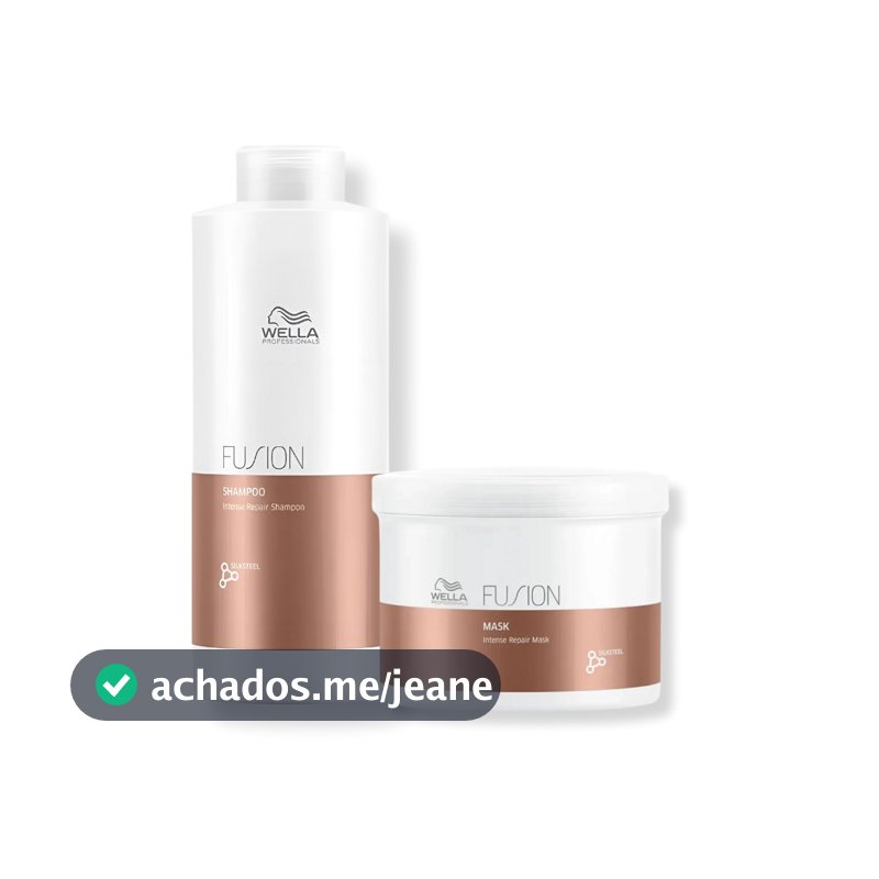 Kit Wella - Shampoo 1L e Máscara 500g Fusion