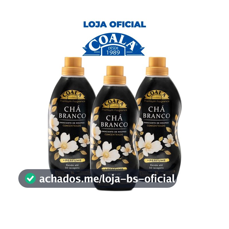 Kit Coala Laundry 3 Amaciantes - Chá Branco 1L