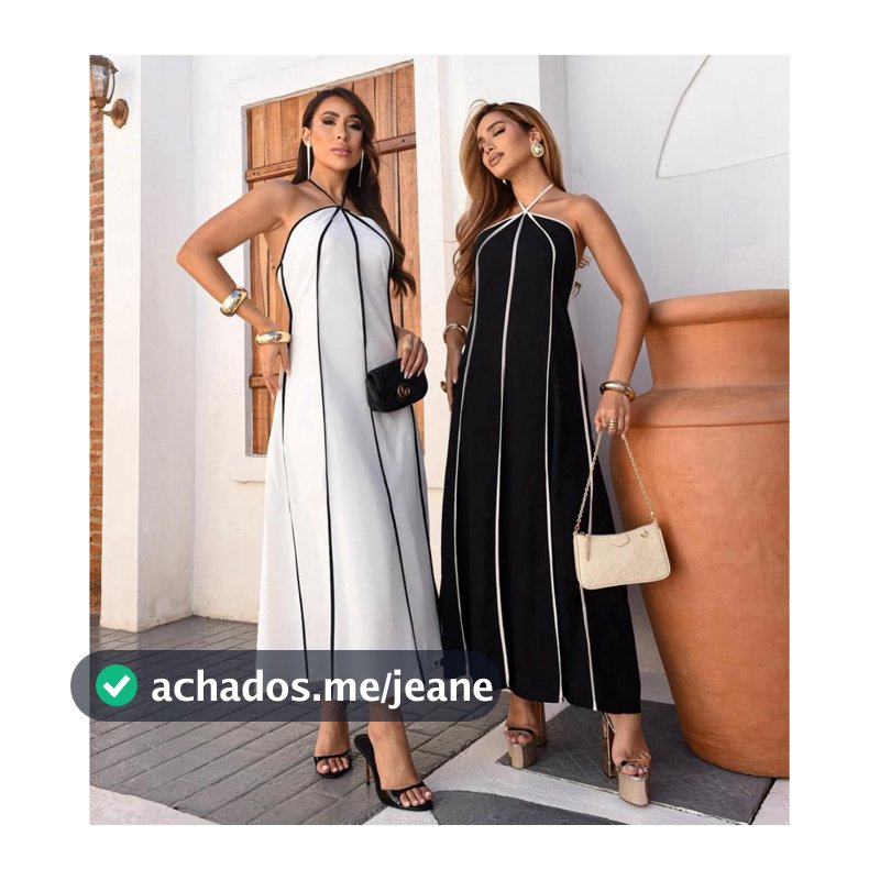 Vestido Premium Listrado Feminino Frente Única Longo Amarração Tendência 2025