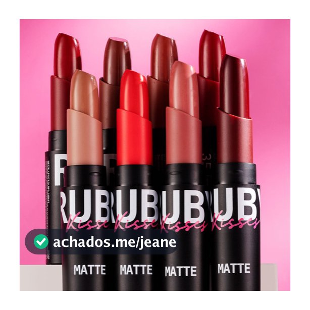 Batom em Bala Matte Ruby Kisses 3,5g Batom Longa Duração Maquiagem Lábios