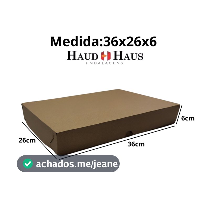 50 Caixas De Papelão 36x26x6 Parda Envios Salgados Montável