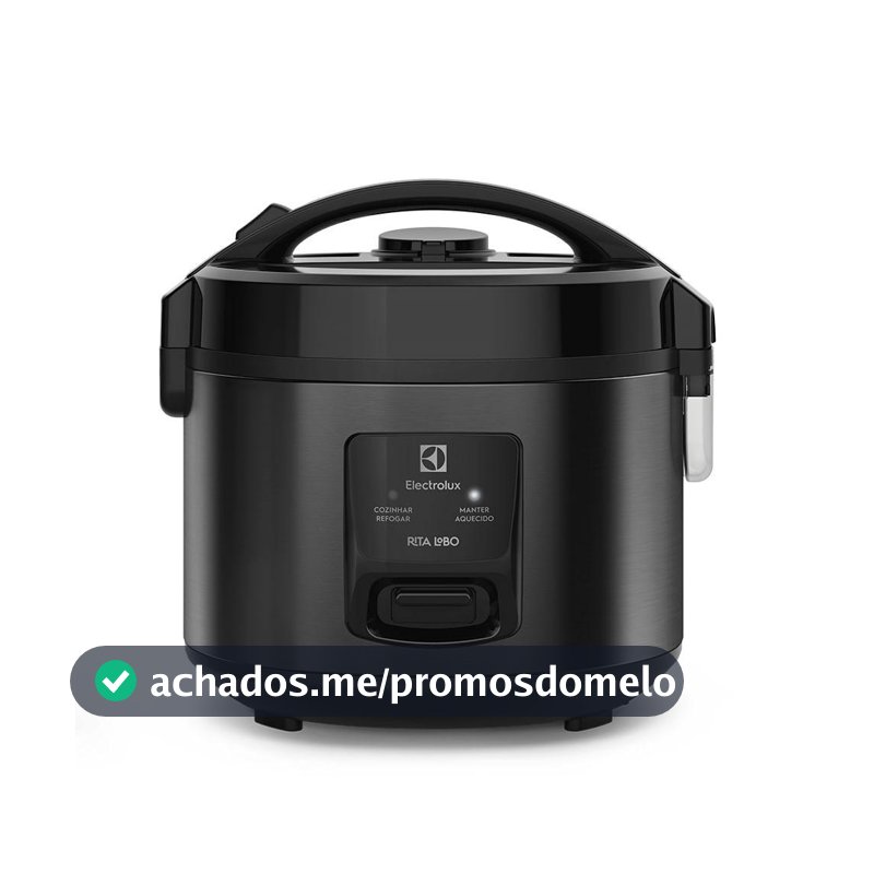Panela de Arroz Elétrica Electrolux por Rita Lobo 2L Preta Efficient Visor Glass (ERC10)