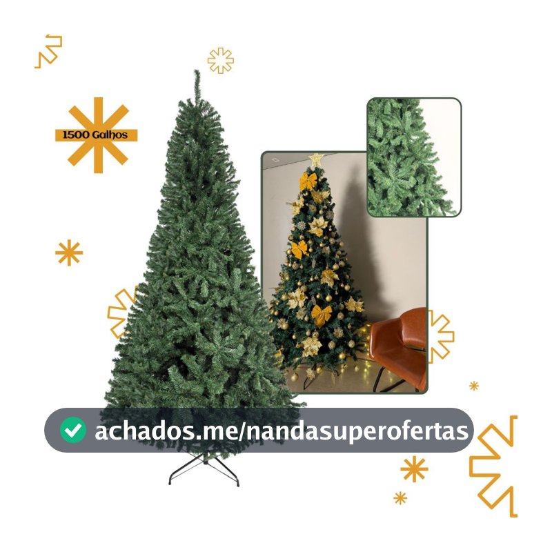 Arvore De Natal Pinheiro 1,5m 1,8m 2,1m 2,4m Tamanho até 1500 Galhos Tradicional Decoração LuvinCo