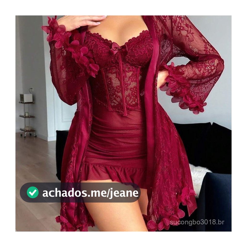 Conjunto de 2 Peças de Camisola e Roupão de Cetim com Renda e Gaze, Elegante e Sexy para Mulheres IEBB