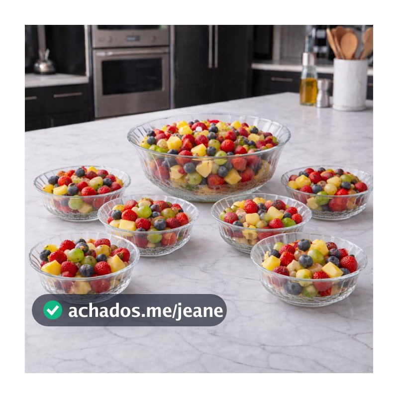 Conjunto de Bowls de Vidro Konia – 7 Peças