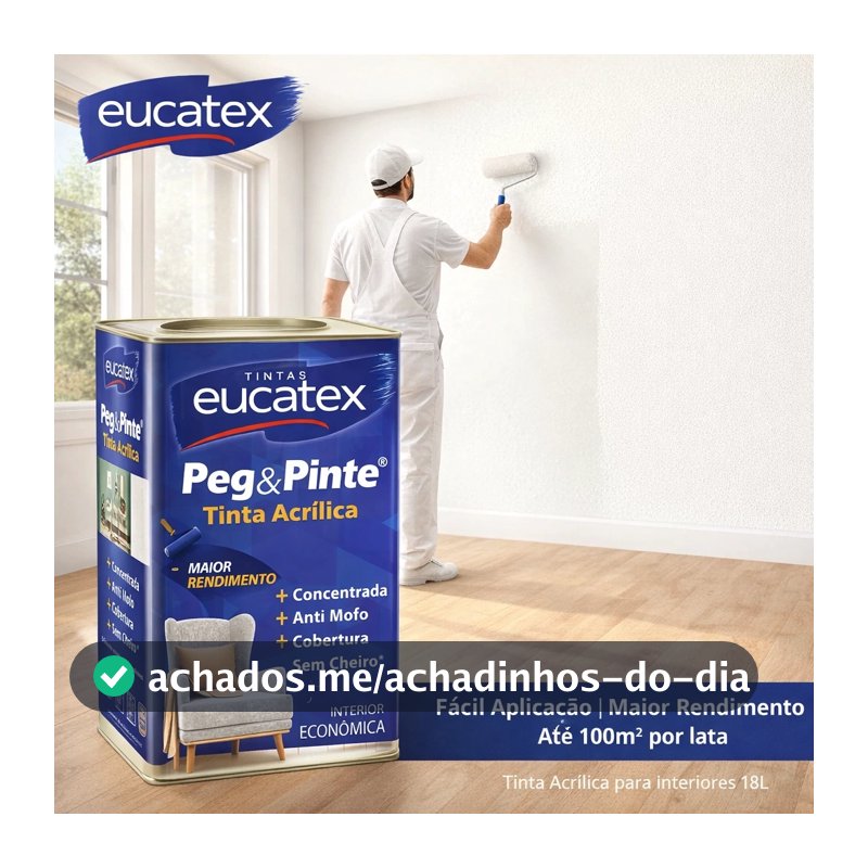 Tinta Antimofo Peg Pinte Sem Cheiro Eucatex 18 Litros
