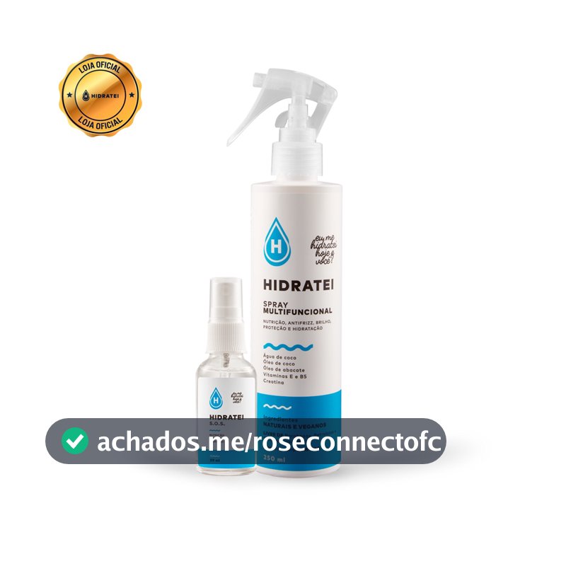 Kit Hidratei: Spray Multifuncional 250ml + Sérum SOS 30ml Hidratação Antifrizz Brilho