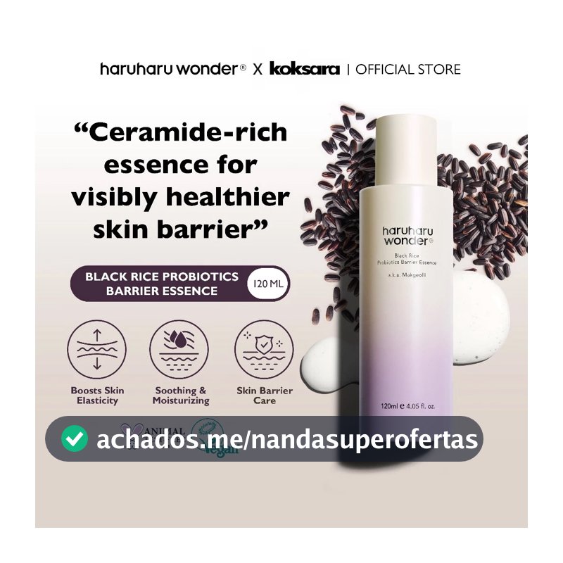 Haruharu Wonder Black Rice Probiotics Barrier Essence 120ml, 30ml