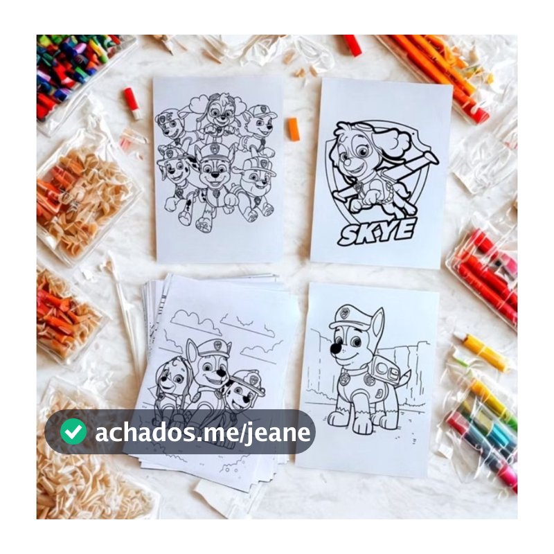100 Desenhos para Colorir Infantil A6 - Lembrancinhas Menino / Menina / Misto ou Envie Seu Tema | Festas | Crianças