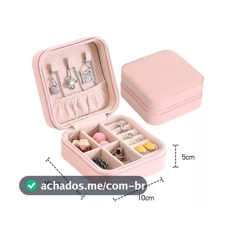 KIT 12 pcs Porta Jóias Portátil Caixinha Bolsa de Armazenamento Colar Brincos Anéis