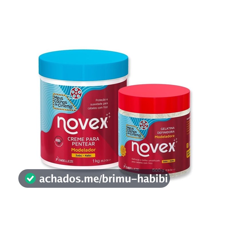 Kit Novex Finalização Capilar Gelatina e Creme Para Pentear