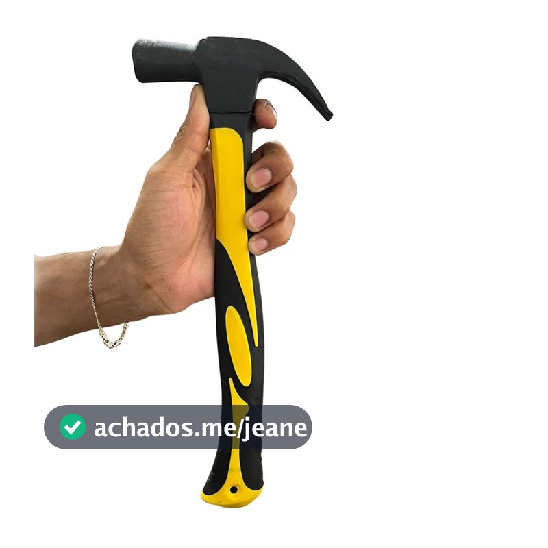Martelo Unha 30cm Cabeça Aço Cabo Emborrachado Profissional Carpinteiro 27mm