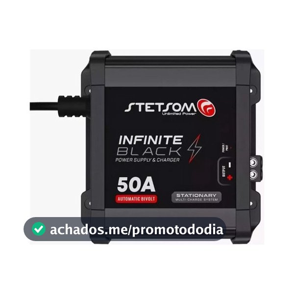 Fonte Carregador Stetsom Infinite 50a Amperes Som Automotivo Para Caixa Bob Som Carro 12v Bivolt Carregador Dynam