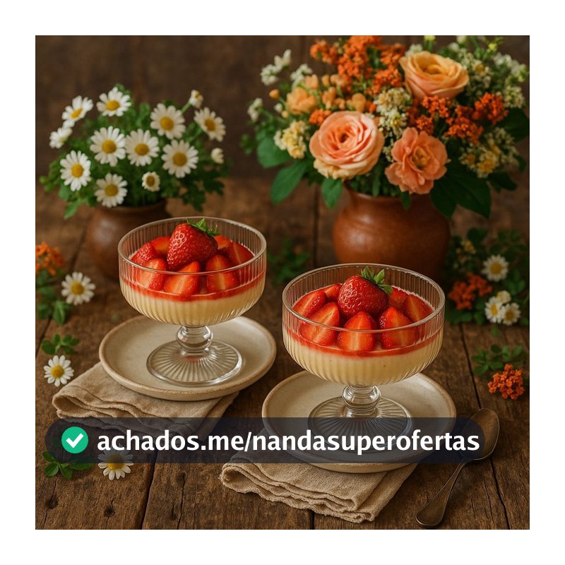 Jogo 6 Taças de Sobremesa Cameratta Transparente 257ml - Gamma