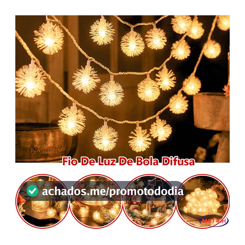 Pisca Pisca Varal De Luzes Bolinhas Enfeites De Natal Decoração Natalina Para Ambientes Externos