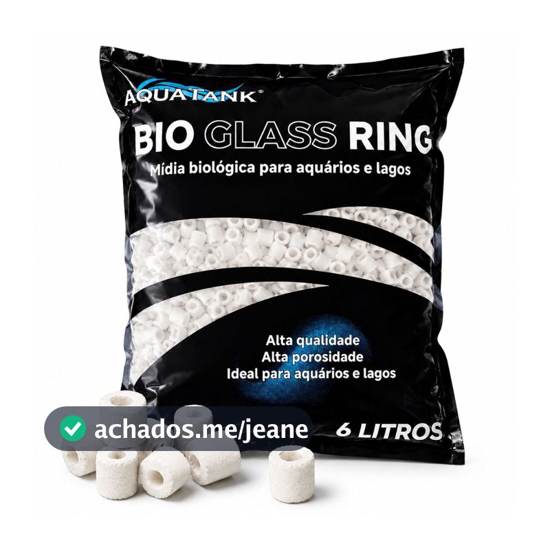 Mídia Cerâmica Filtragem Biológica Aquatank Bio Glass 6L para Aquário e Lago
