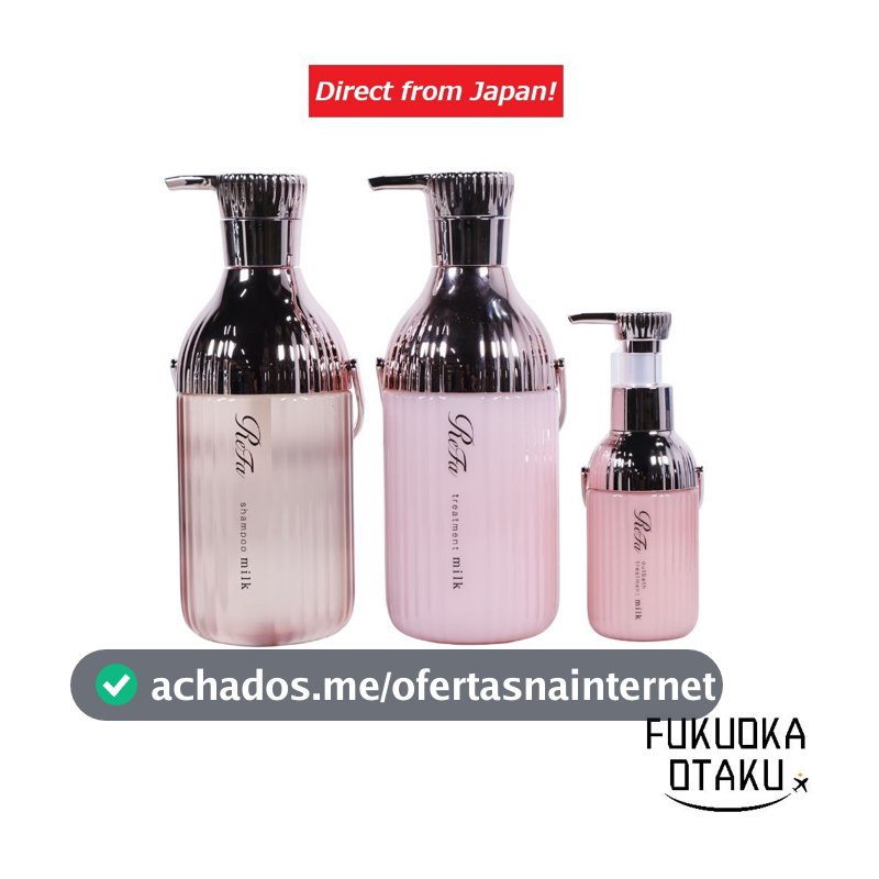 Refa Milk Protein Linha Rosa Shampoo / Tratamento / Out Bath Treatment  Cabelo【Direto do Japão】