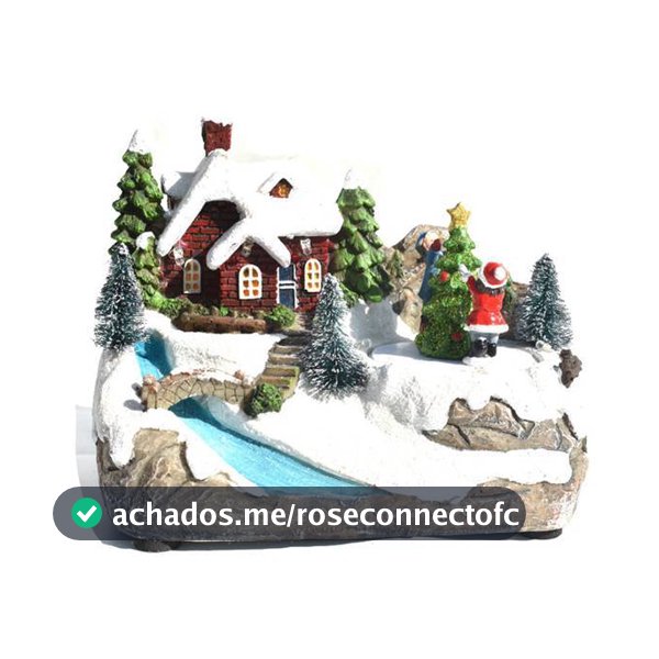 🔥? Natal Brilhante Casas De Vila Decorações Casa De Neve Com Luzes LED Para Decoração De