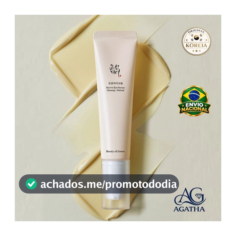 Creme para Olhos Coreano Beauty of Joseon com Ginseng e Centella, Hidratante, Remove Olheiras, Cuidado da Pele