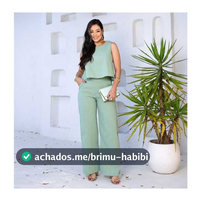 Conjunto Alfaiataria Social Feminino Calça e Blusa Em Linho