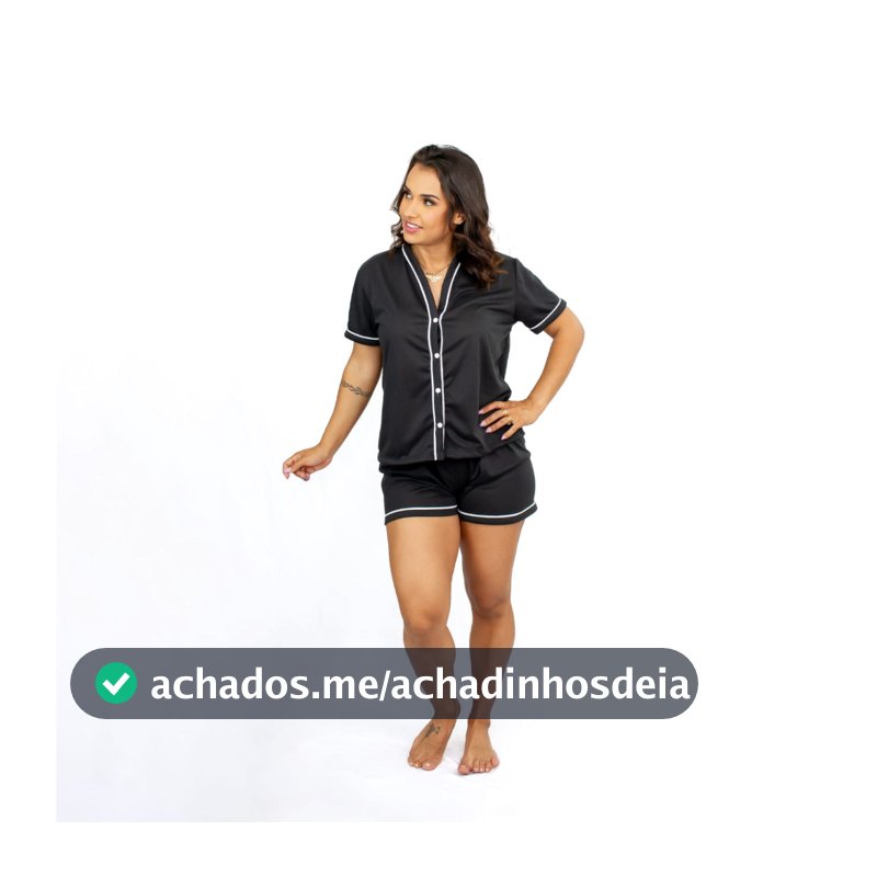 Baby Doll Short Doll Americano Gola V Liso Pijama Feminino