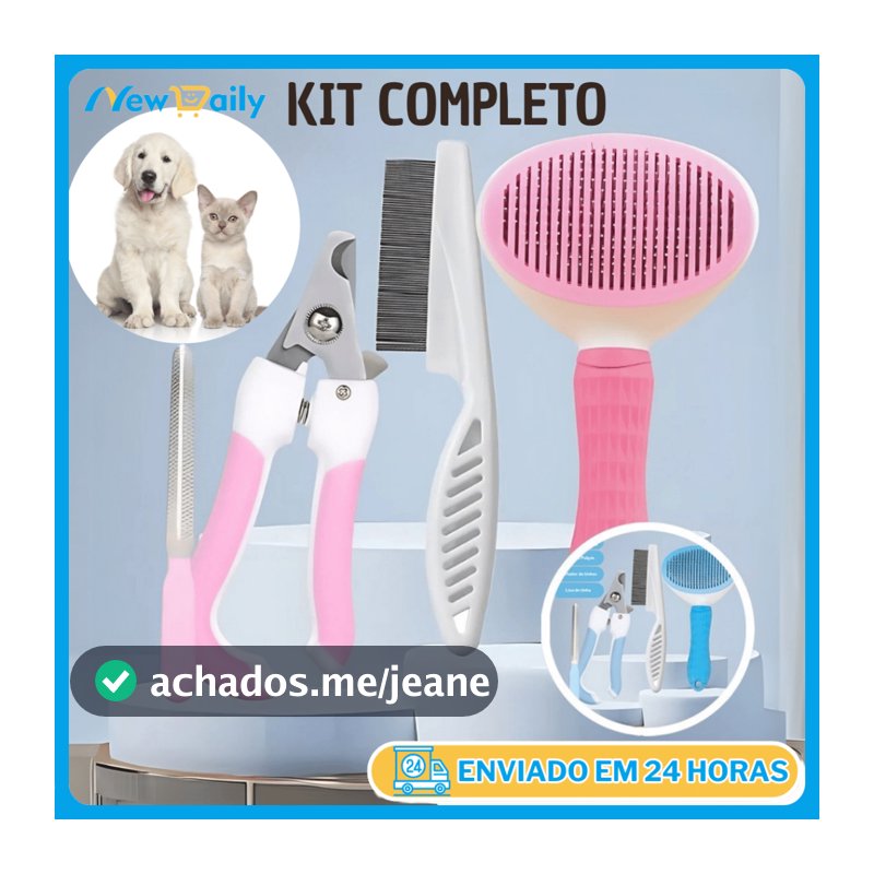 Pets Escova Removedora Tira Pelos de Cães E Gatos Pente de Pulgas Cortador de Unhas Lixa de Unha PET