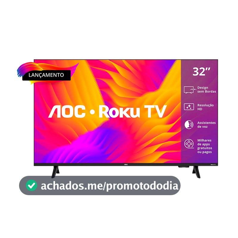 Smart Tv AOC 32" LED HD 32S5155/78G Roku Wifi HDMI Dolby Audio
