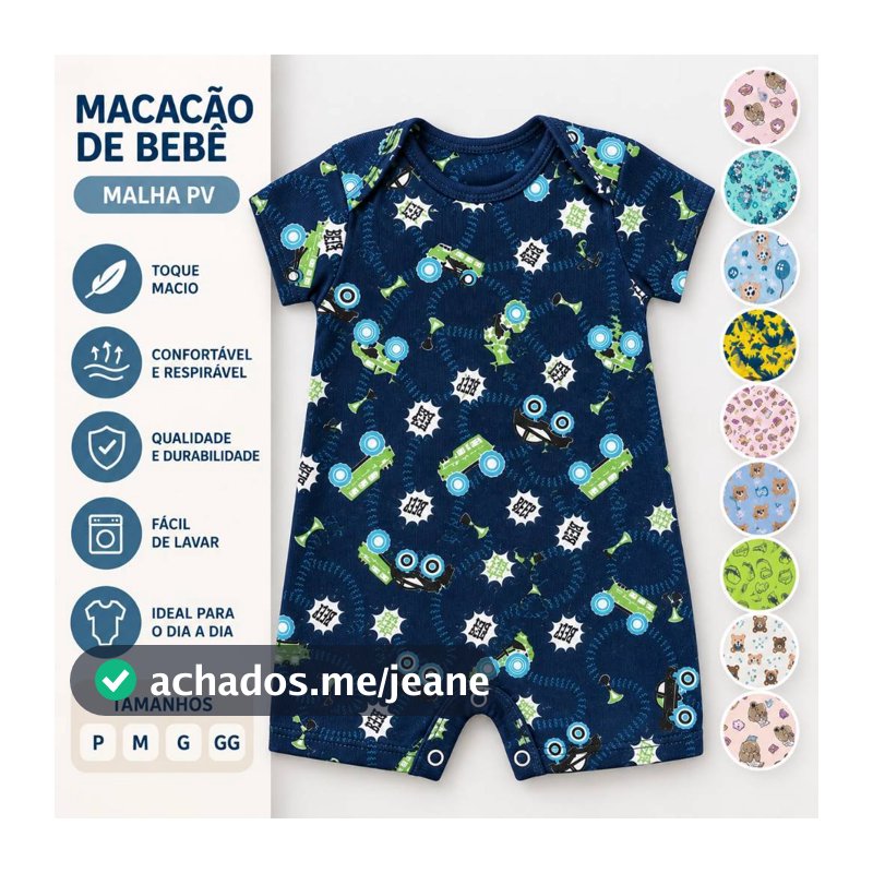 Kit 2 Macacão Roupa De Bebê Body Menina Menino Animado Estampado