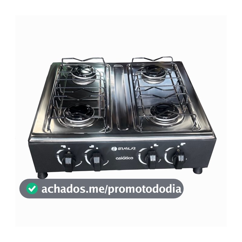 Fogão de mesa portátil 4 bocas a gás ásiatico jr portátil