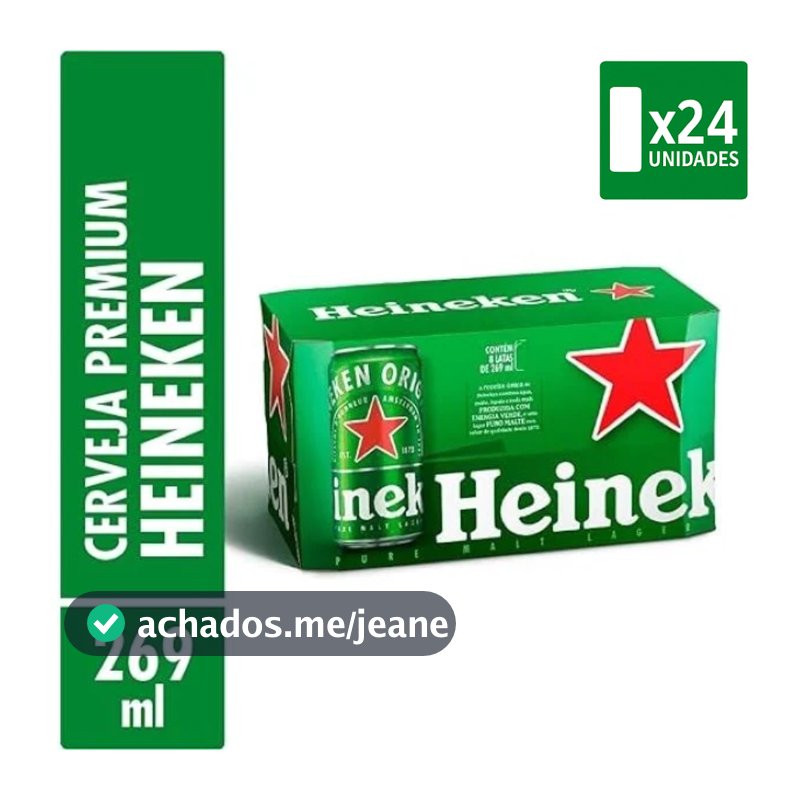 Cerveja Heineken Lata 269ml - Pack com 24 unidades