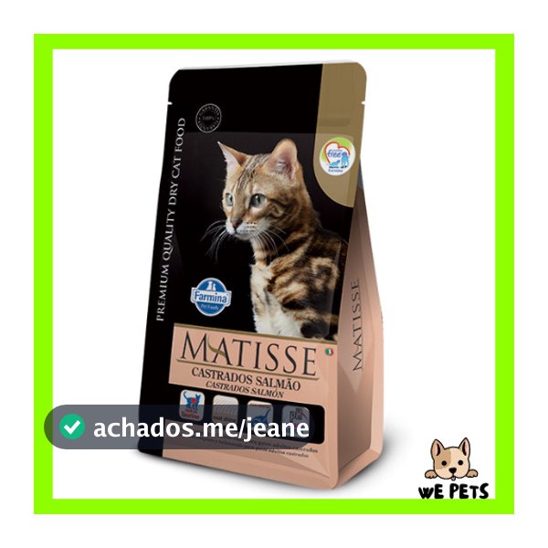 Ração 7,5kg Farmina Matisse para Gatos Castrados Sabor Salmão