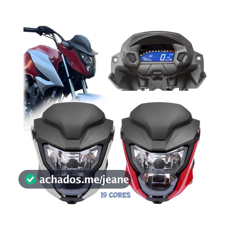 Kit Frente Farol Honda Cg Titan Fan 160 2025 Adaptada Para Titan Fan Start 2014 Até 2024