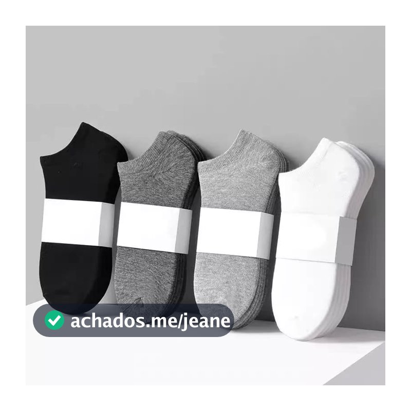 Kit Pares de Meias Soquete Unissex Cano curto
