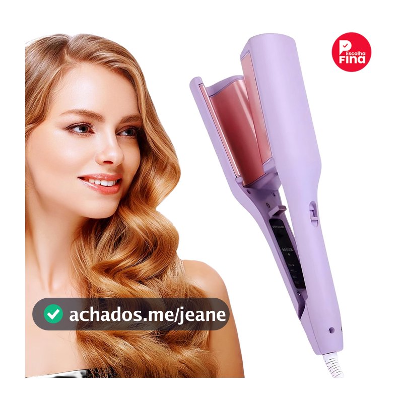 Ondulador Profissional 2 Barris 32mm 110V/220V – Cerâmico com Temperatura Ajustável