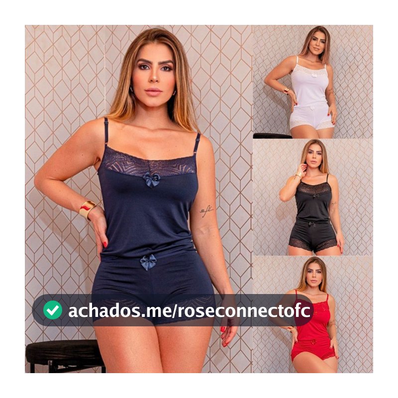 Pijama Baby Doll Sensual Top Doll Curtinho Sensual Confortável Sem Bojo Completo Oferta Envio 24H