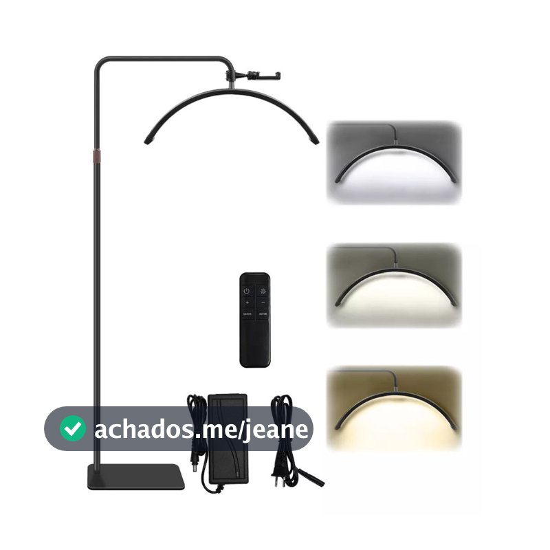 Luminaria Meia Lua Estetica Mesa Spa Arco 3 Tons Ajustavel Salao Beleza Limpeza De Pele