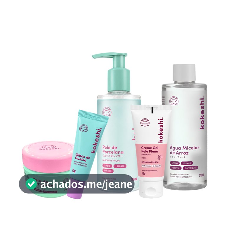 Kit Cuidados Essenciais Kokeshi Limpeza e Hidratação