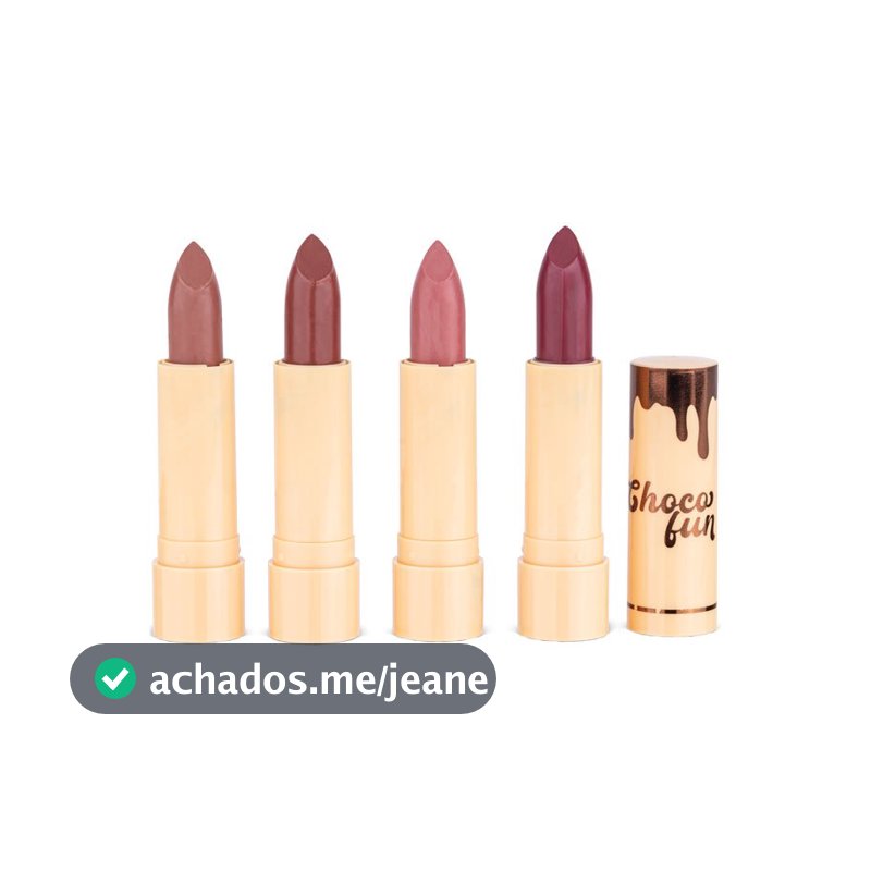 Batom Soft Matte Choco Fun Nude Kit C/4 Batons