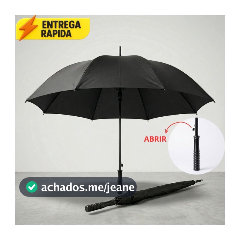 Guarda-chuva grande duplo extra grande reforçado preto cor sólida unissex