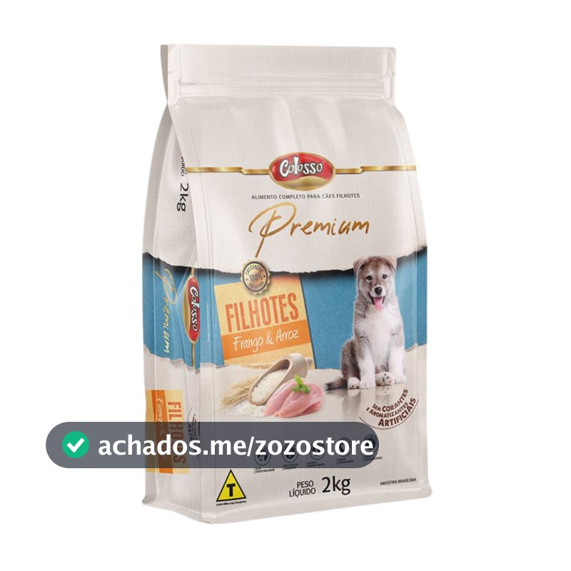 Ração Para Cachorro Filhote Caes Colosso Racao Premium Frango Arroz 2kg