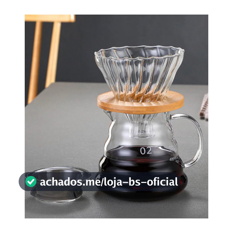Jarra De Vidro Tampa Borossilica Para Servir Café 600ml