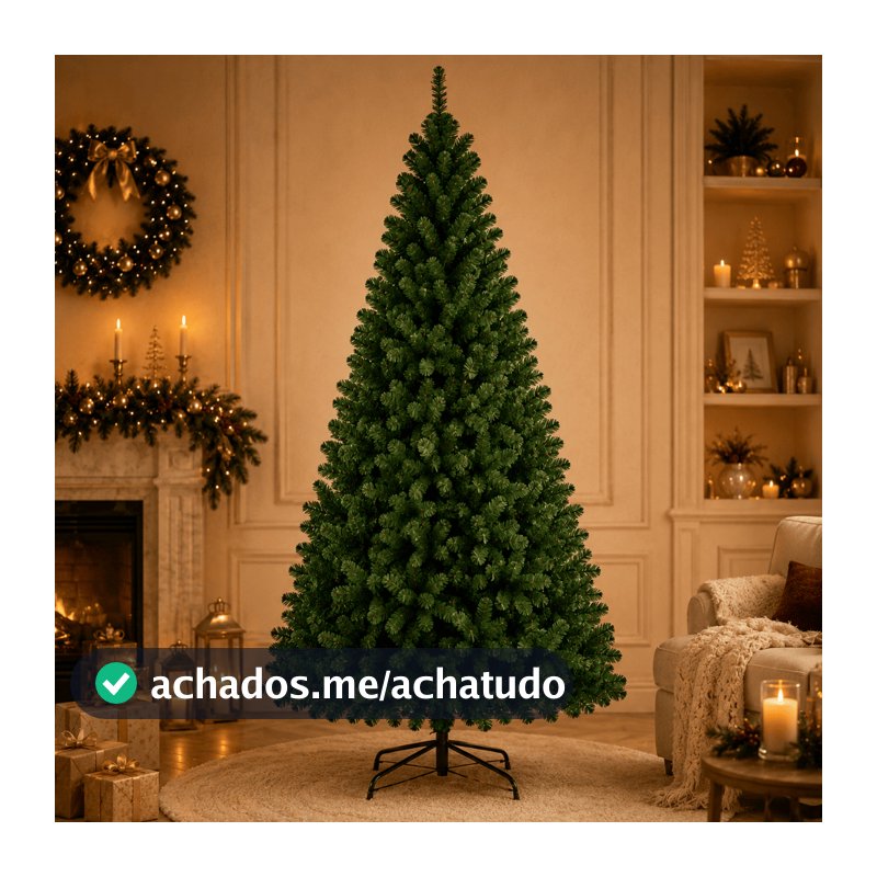 Árvore De Natal Pinheiro 210cm 600 Galhos Cheia Premium Verde