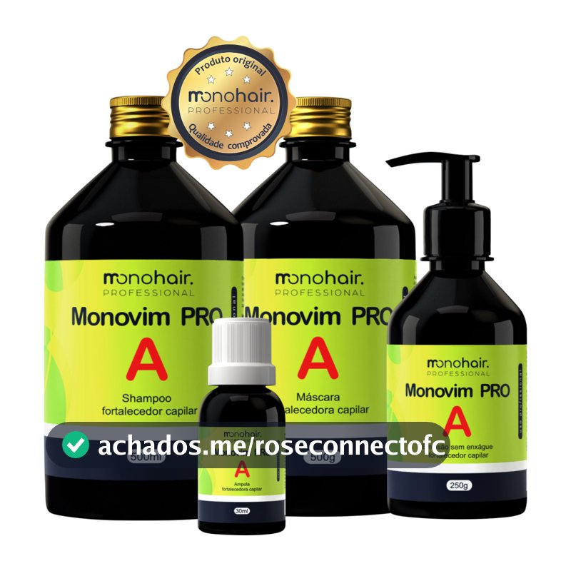 Kit Monovim Pro A (4 itens) - Original Mono Hair - Autorizado pela Anvisa