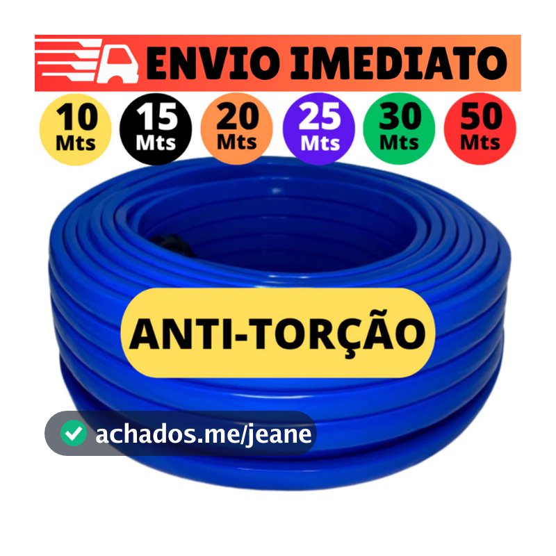 Mangueira De Jardim Flexivel Para Quintal Casa Resistente Reforçada Lavar Carro