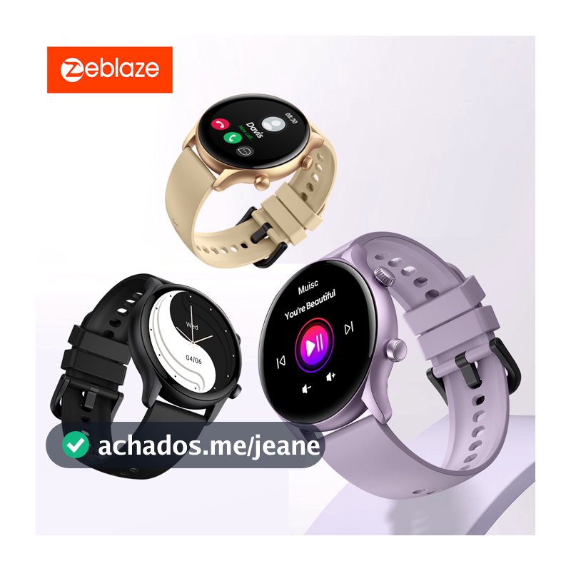 Zeblaze Btalk 3 Plus Chamada De Voz Relógio Inteligente 1.39'Grande HD Display Colorido Fitness Tracking Smartwatch Para