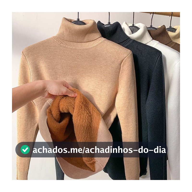 Um Novo Suéter Grosso De Gola Alta Para Mulheres No Inverno 2026 , Combinado Com Elegante top Térmico De Outono E