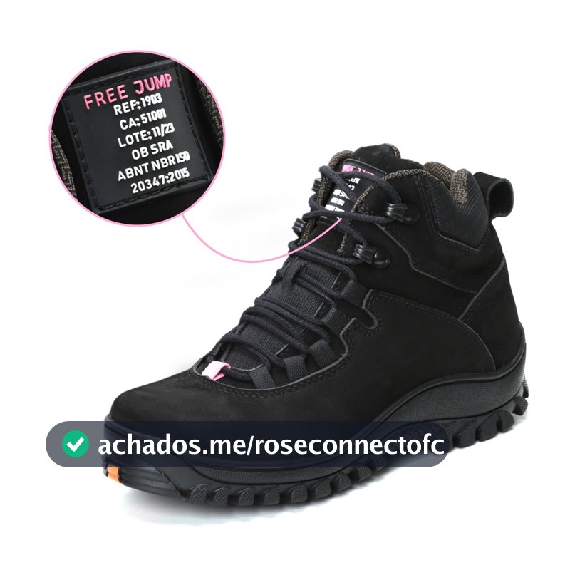 Bota Coturno Com C.A Feminina Palmilha Gel Esportes Segurança Tático Trabalho Couro Legitimo