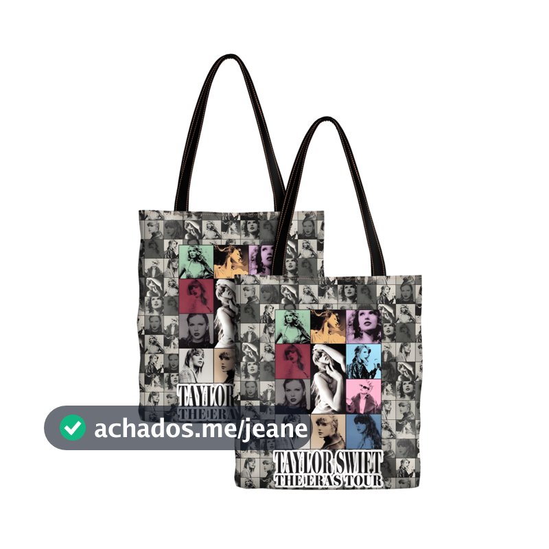 Ecobag Taylor Swift T.S. The Eras Tour, The Life of a Showgirl, Taylors Version, Músicas, Álbuns 40x40