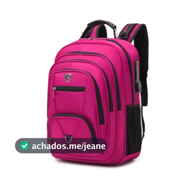 Mochila Bolsa Impermeavel LUXO Reforçada Resistente Notebook Entrada USB/Fone Cabo De Aço